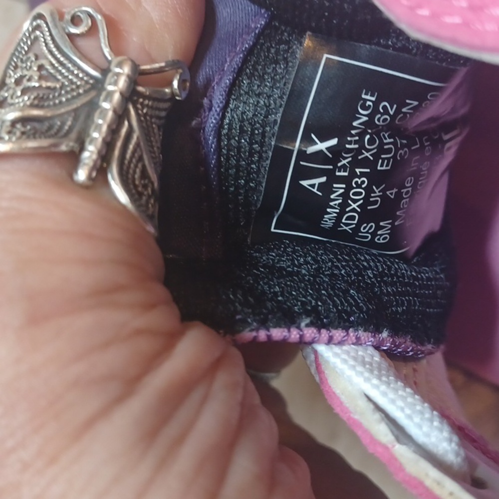 Armani Exchange Purple/Pink Sneakers - Picture 10 of 14
